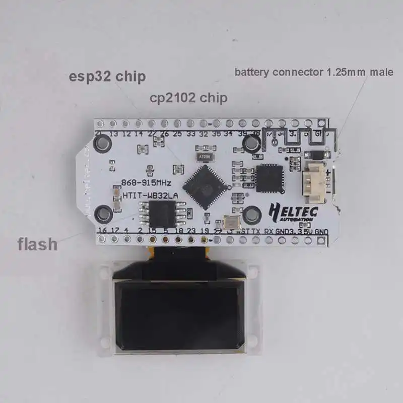 2 шт. 868 МГц-915 МГц Sx1276 Esp32 Lora 0,96 дюймов синий oled-дисплей Bluetooth Wifi комплект Lora 32 модуль Iot макетная плата