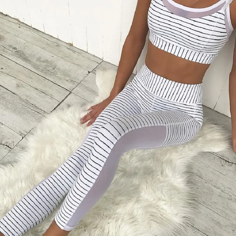 High Waist Stretched Sports Pants Gym Clothes Running Tights Women Sports Leggings Fitness Black