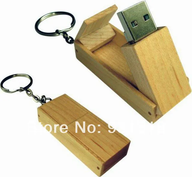 novelty swivel wooden usb