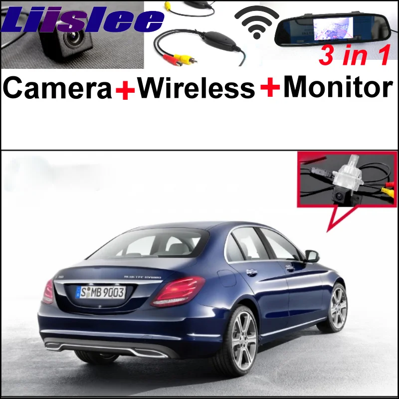 

3 in 1 Special WiFi Camera + Wireless Receiver + Mirror Monitor Parking BackUp System For Mercedes Benz C MB W205 2014 2015