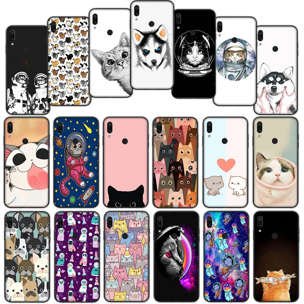 

Cute Cat Dog Animal Soft Cover Case for Xiaomi Redmi Note 7 4 4X 6 Pro 5 Plus 5A 6A Go S2