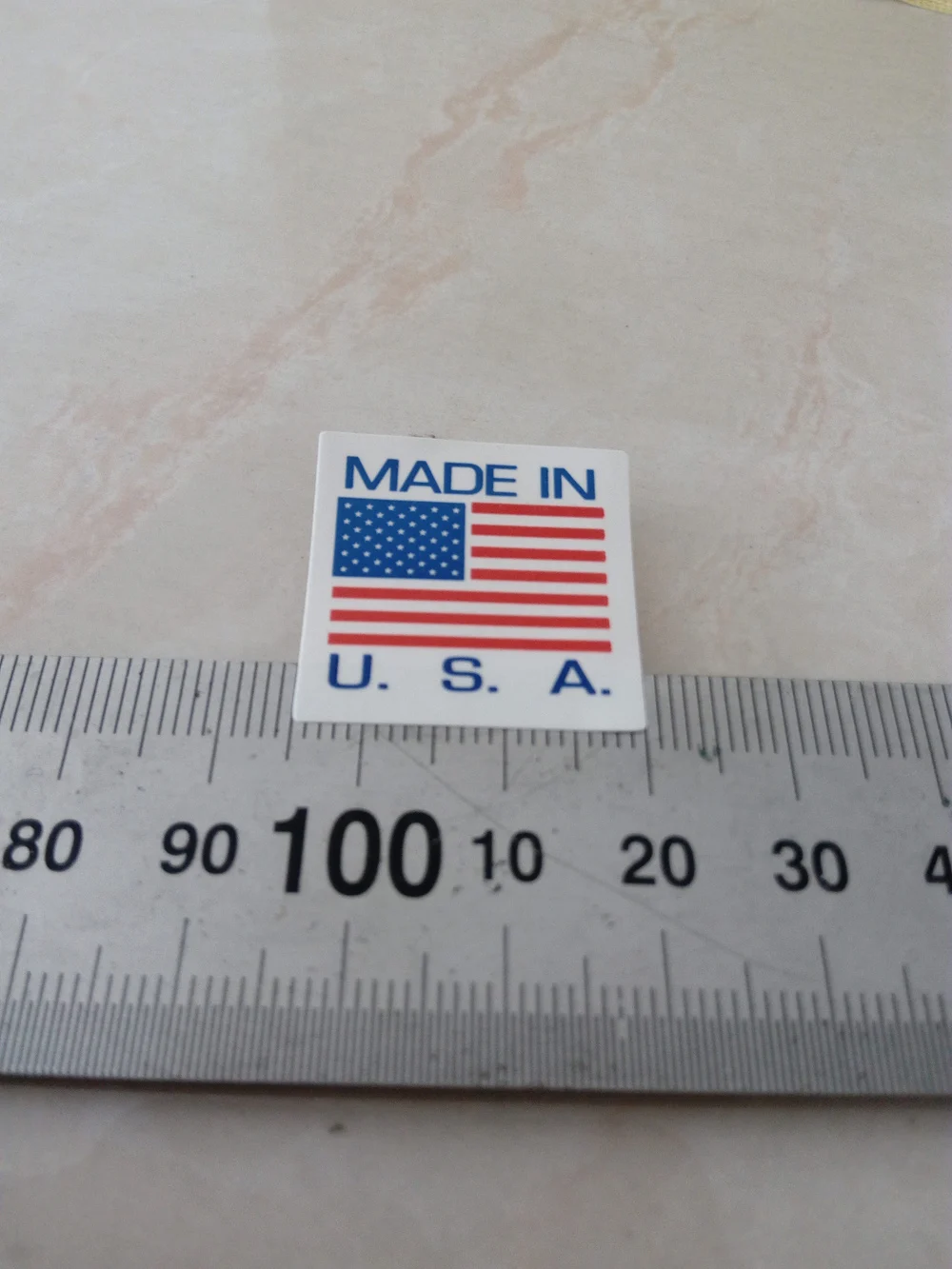 10000 шт./лот 25x25 мм Сделано в США. s. самоклеющиеся бумажная этикетка наклейка для продуктов, арт. SL10