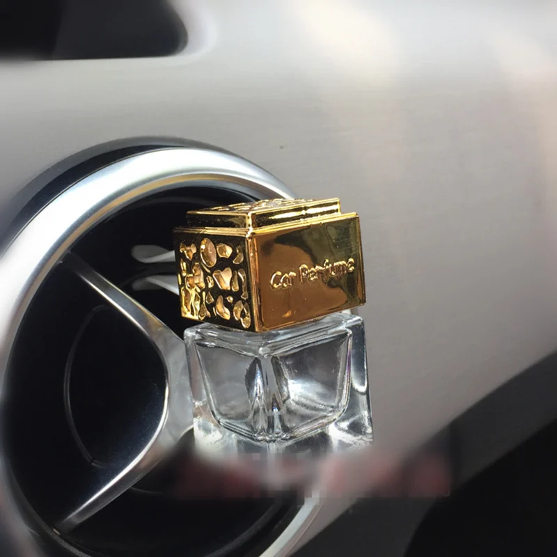 6 мл освежитель воздуха в автомобиль бутылка ароматерапия Подвески Позолоченные флакон духов золото серебро черный цвет дополнительно 40