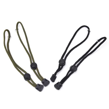 

2Pcs Tactial Lanyard Sling 20CM Custom Black Paracord Flashlight Lanyard And Push Button For Torch Camera Phone Outdoor Tool