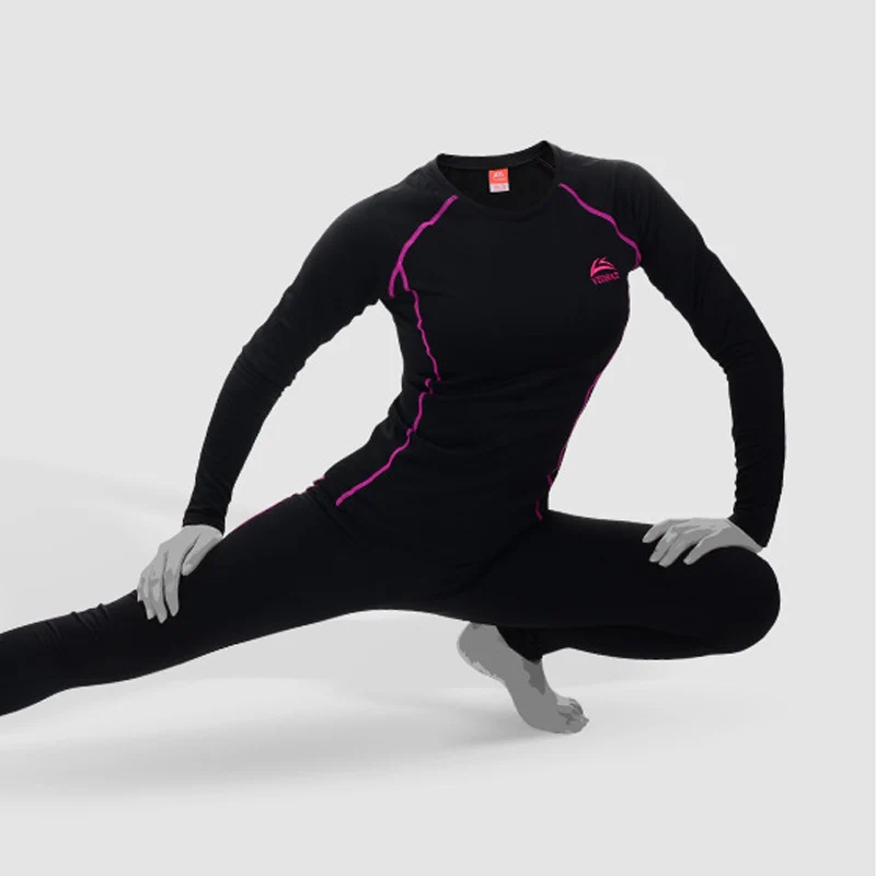 Cheap 2019 New Women Long Johns Winter Elastic Thermal Underwear Sets Sexy Slim Body Shaper Warm Functional Tights Roupa Termica