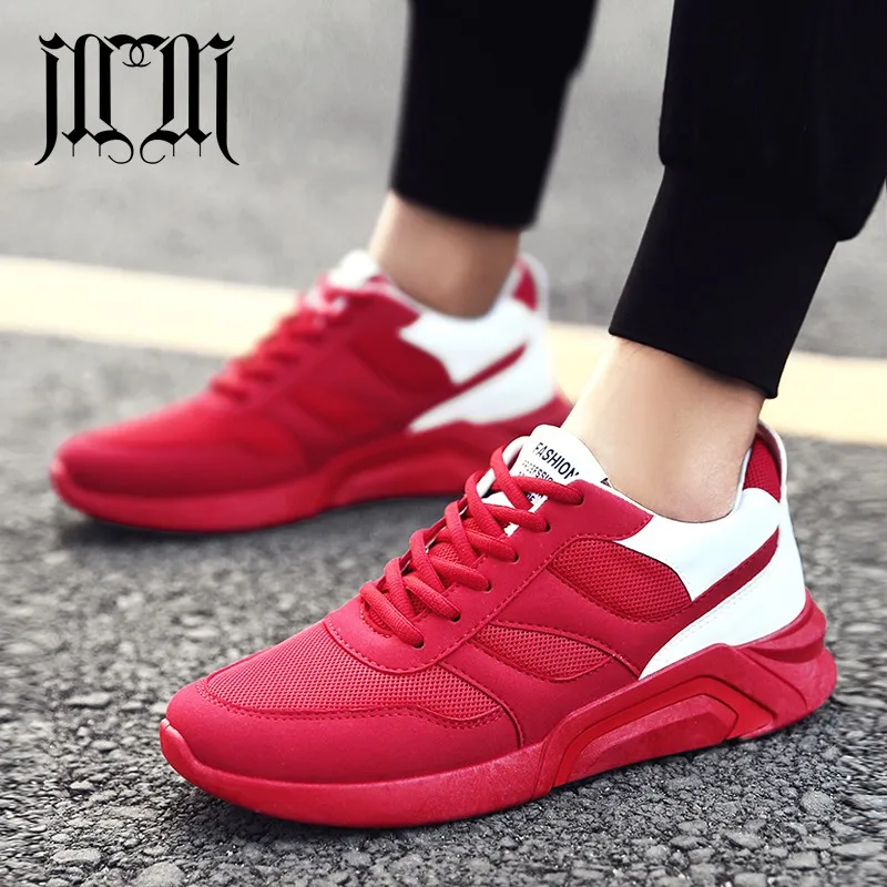 

MumuEli New Black Red Gray 2019 High Quality Fashion Luxury Men Shoes Casual Designer Flat Adult Male Breathable Sneakers C707