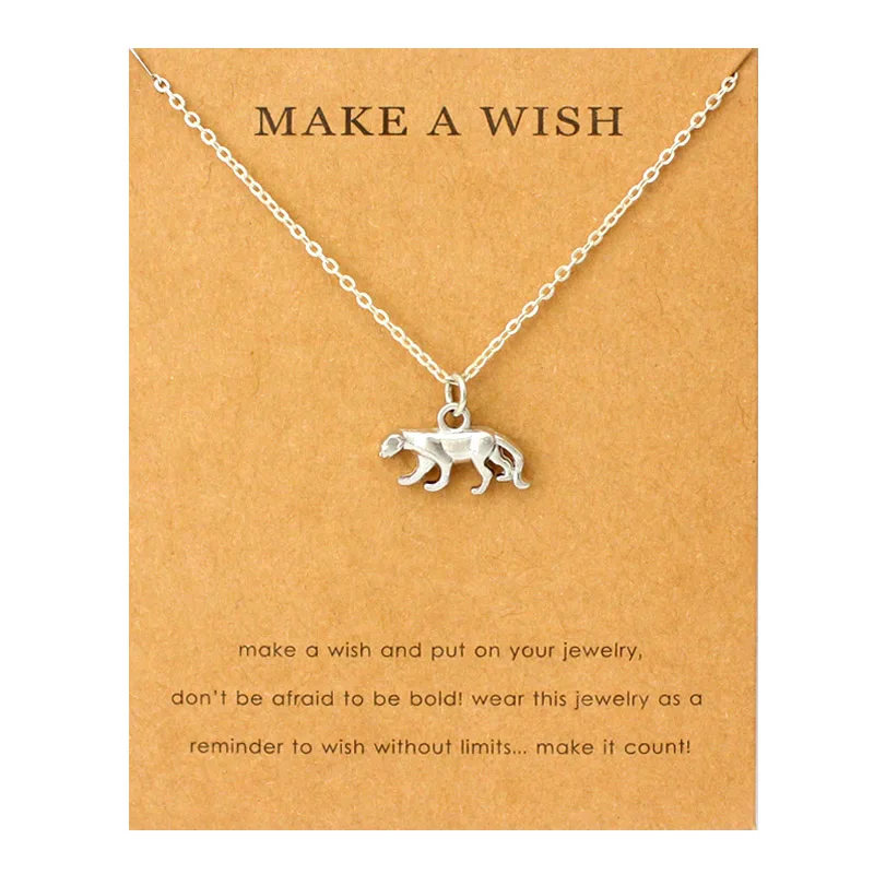 

Leopard Panthers Paw Pendant Necklaces Antique Silver Best Friends Heart Mountain Infinity Chain Necklace Women Fashion Jewelry