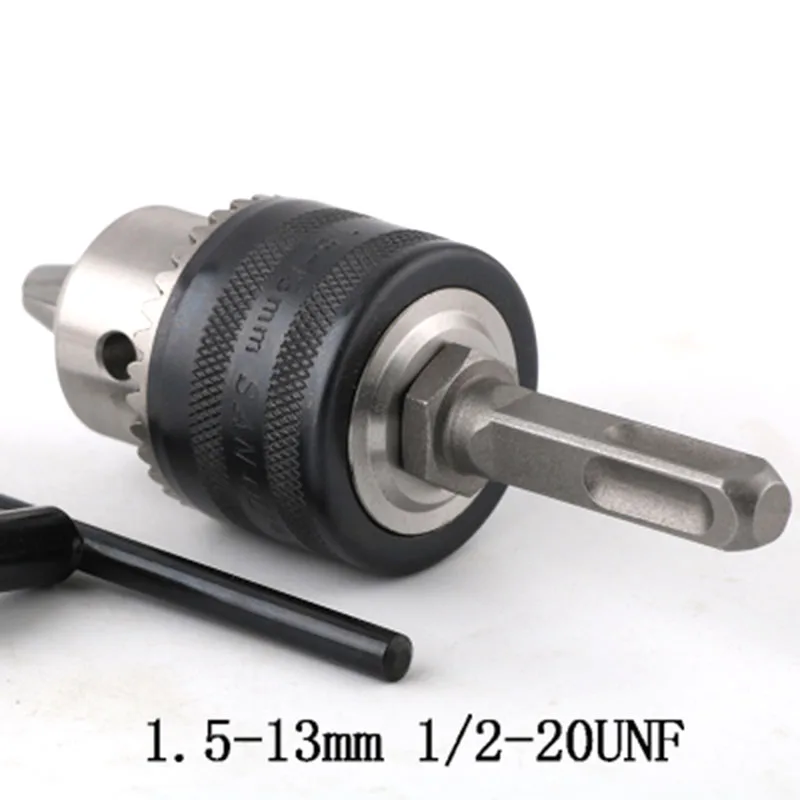

1.5 ~ 13mm Keyed Drill Chuck 1/2" 20UNF with Key and Adapter Electric drills and Rotary Hammers Accessories