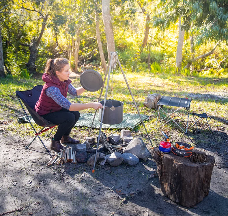 Naturehike открытый кухонная посуда 10л кастрюля с ручкой Алюминиевый сплав регулируемый штатив для приготовления пищи стойка для походов кемпинга