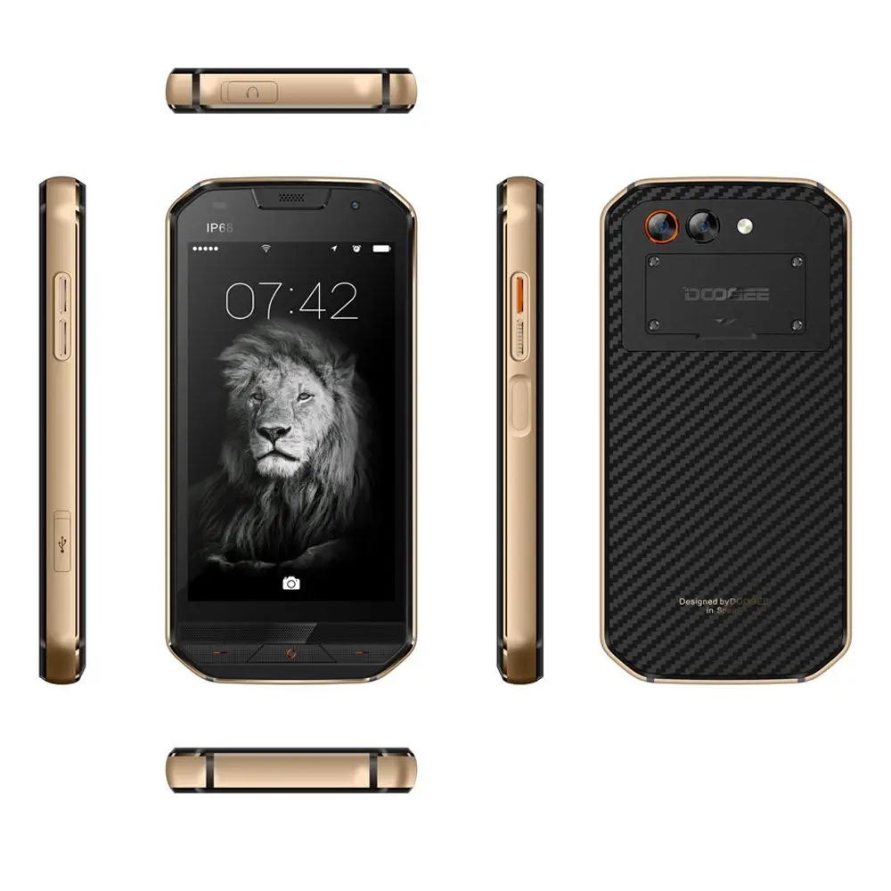 IP68 Водонепроницаемый DOOGEE S30 5 0 &quotHD 5580 mAh 4G Смартфон Android 7 MTK6737 четырехъядерный 2 Гб