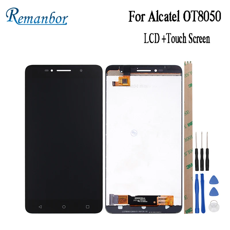 

Remanbor For Alcatel ot8050 LCD Display and Touch Screen 6 inch Assembly Phone Accessory For Alcatel ot8050 Repair+Tools+Tapes