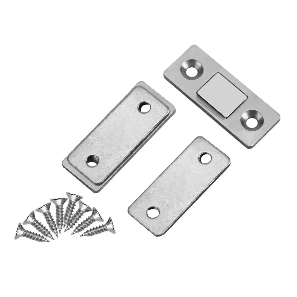 

2Pcs Door Catch Lock Ultra Thin Strong Magnetic Catch With Screws For Main Furniture Cabinet Cabinet