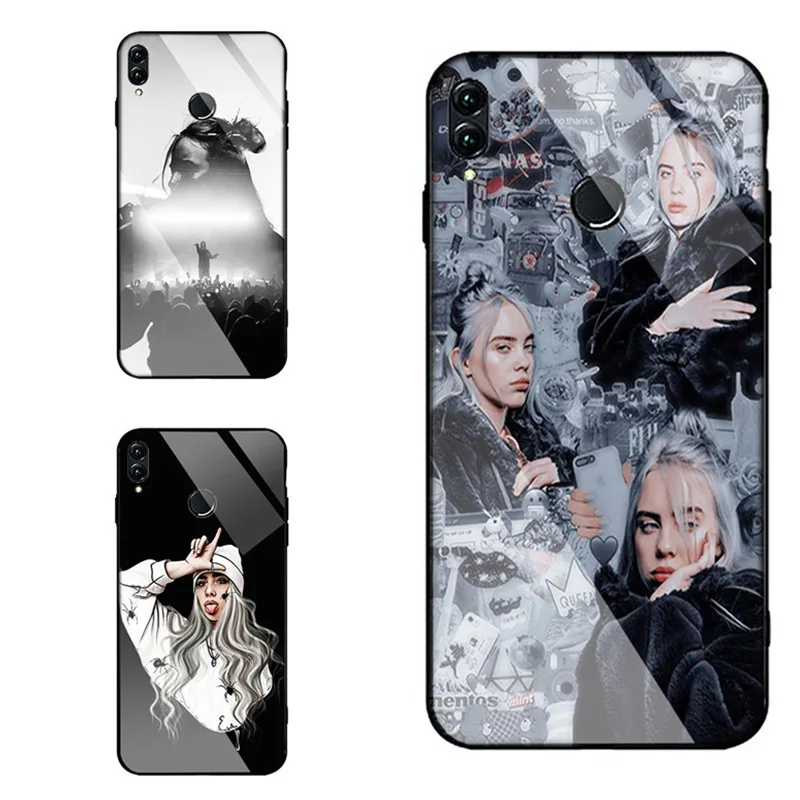 

Billie Eilish Tempered Glass Case For Xiaomi Mi 9 8 SE 6x 5x max3 Shockproof Phone Cover For Redmi note 7 5 plus 6a 6 pro Cases