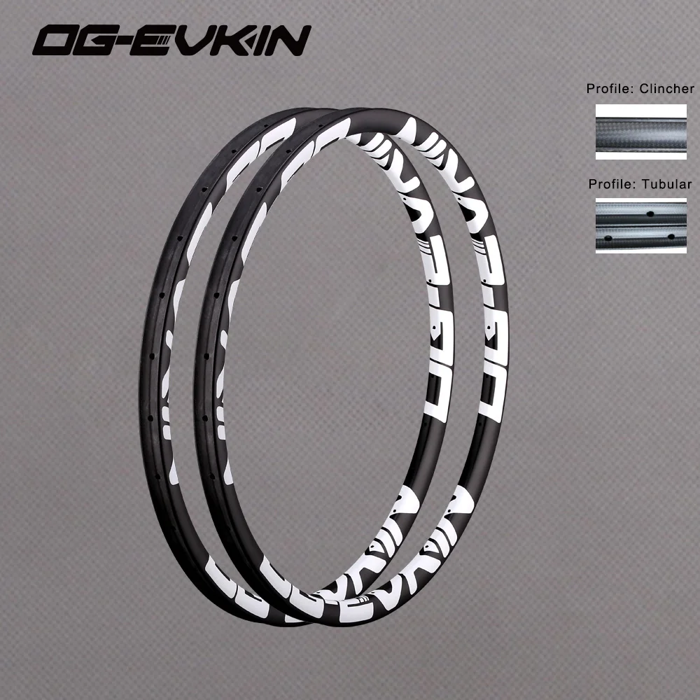 Top OG-EVKIN 29er Clincher Carbon Mtb Rims 29 Mountain Bike Rim UD Full Carbon Bicycle Wheels 27.5er MTB Rim Width 30mm 0