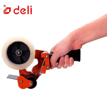 

Deli Sealing Packaging Parcel Plastic Roller 60mm Width Tape Cutter Dispenser Plastic Sealing Tape Holder Cutter Manual Packing