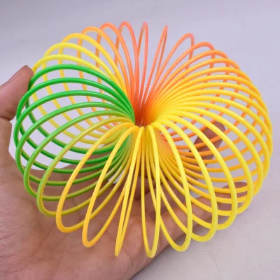 Saizhi радужные модные игрушки красочные радужные круглые складные пластиковые Пружинные катушки Детские творческие развивающие игрушки