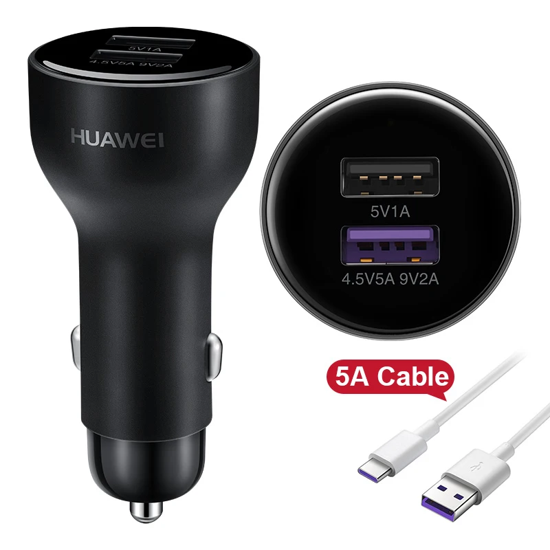 Huawei Car Supercharge Оригинальное быстрое зарядное устройство P20 P30 Pro Mate20 P10 plus Type C 5A c