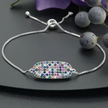 ModemAngel Роскошные геометрические многоцветные микро инкрустация кубическим цирконием браслеты Дубай женские вечерние свадебные ювелирные изделия