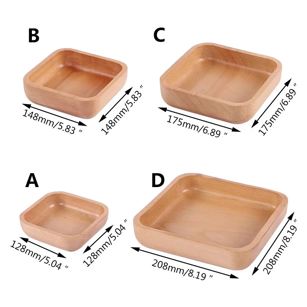Салатник из бука, натуральная деревянная тарелка, миска для лапши, посуда, экологичный суп, салатная лапша, рис, миска для Семейный домашний декор