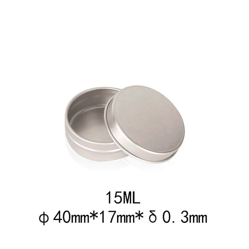 

3PCS Mini sliver Aluminum Jars 15ml Pot Nail Art Makeup Lip Gloss Cream Refillable Bottles Empty Cosmetic Metal Tins Containers