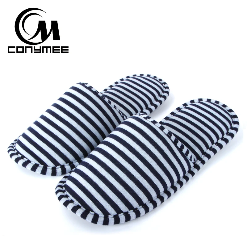 

CONYMEE Home Slippers Men Women Portable Folding Travel Shoes Casual Sneakers Couple Hotel Cotton Slipper Indoor Soft Pantufas
