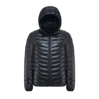 

Winter Casual Jacket Men Autumn 90% White Duck Down Coat Men Ultralight Warm Down Hooded Jacket Male Windproof Portable Parkas