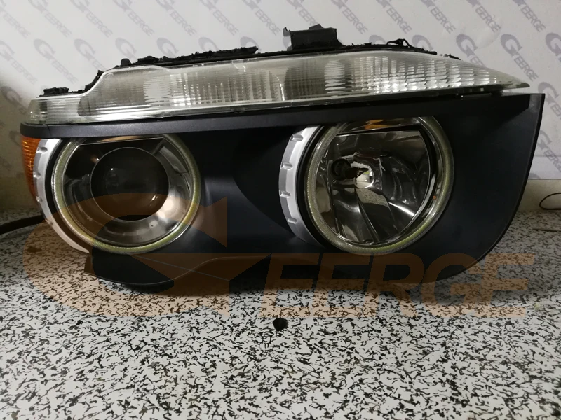 Для BMW E65 E66 745i 745Li 760Li 760i 2002-2005 Предварительно Подтяжка лица отличное Ультра яркое освещение COB комплект светодиодов «глаза ангела»