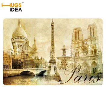 

HUGSIDEA New Home Decoration Art Design Of The Eiffel Tower In Paris MATS Bathroom Doormat Sitting Room Carpet Bedroom Carpet
