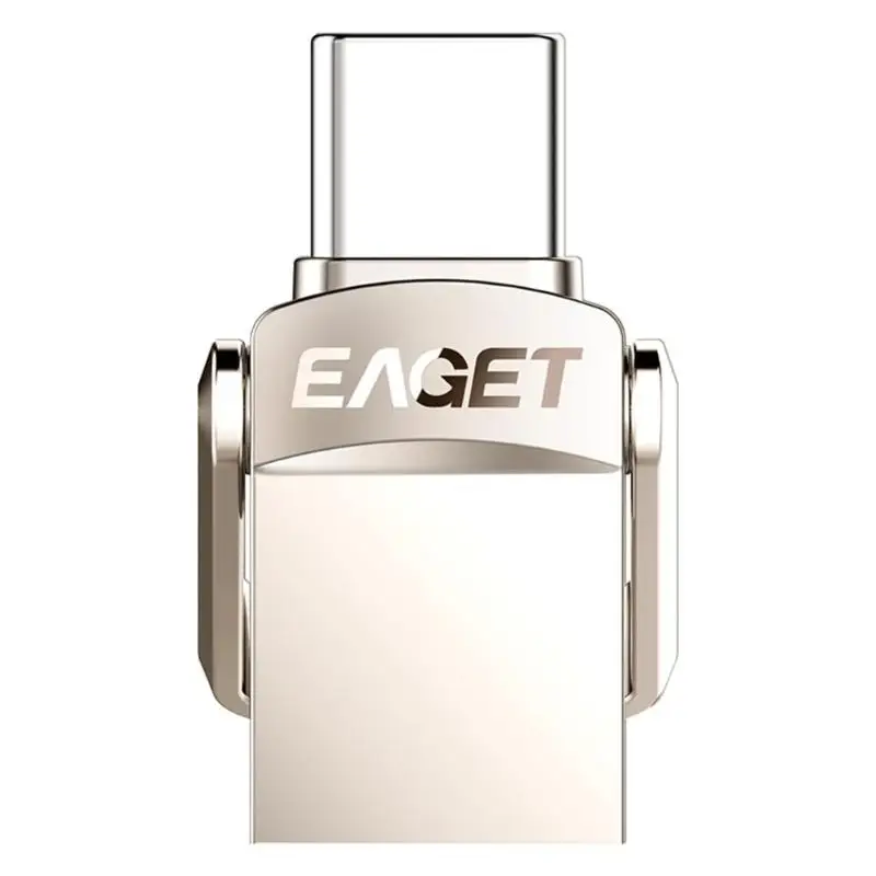 EAGET CU20 32/64/128GB металлическая ПАМЯТЬ ТИПА C/флеш-накопитель USB 3,0 OTG ручка-накопитель Мини U диск для компьютера мобильного телефона