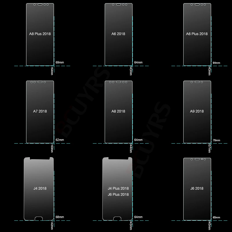 3 шт Защитное стекло для samsung Galaxy A7 A9 J6 A6 A8 J4 Plus защита экрана 9H 2.5D Закаленное стекло для samsung J6