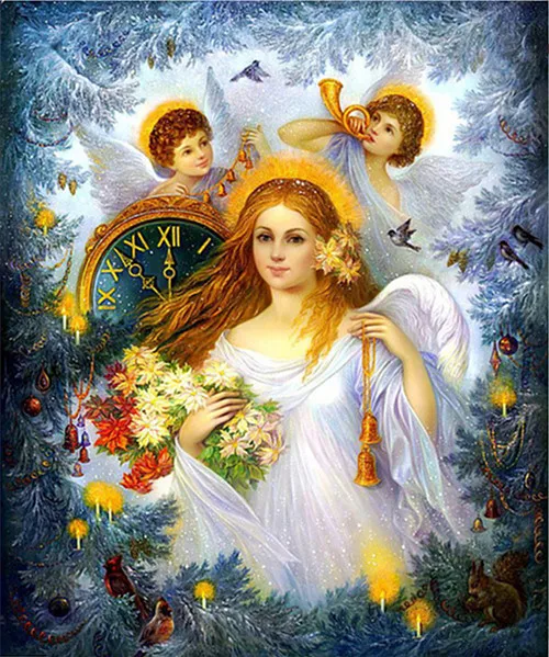 Diamond Embroidery Angel girls Cross Stitch diamond Painting Landscape diamonds wall stickers home decor Unique gift | Дом и сад