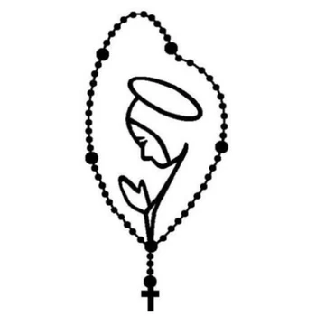 

(50 pieces/lot )Wholesale Car Sticker Rosary Saint Mary Fatima Virgen Sticker Vinyl Car Stickers Car-styling