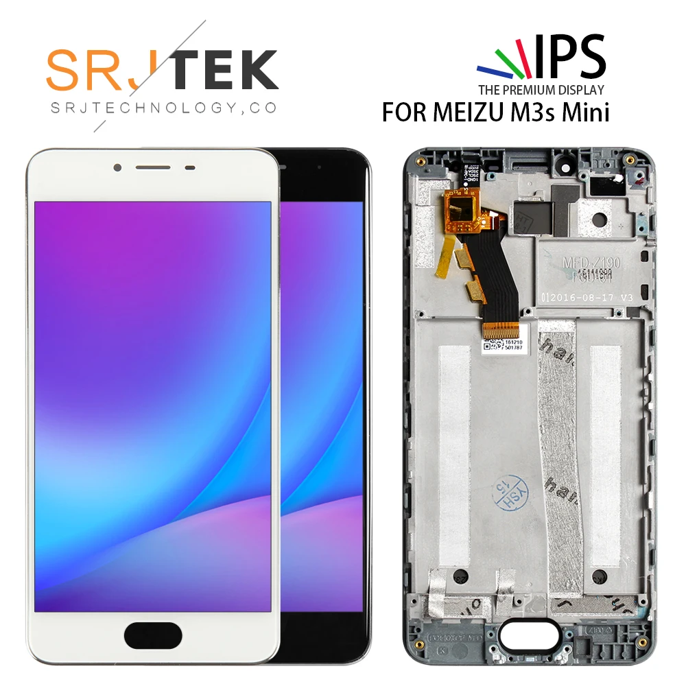 

Srjtek 5.0" For Meizu M3S Mini LCD Display Touch Screen Digitizer Glass Assembly /Frame For M3 S Mini Y685H Replacement Parts