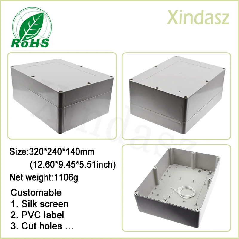 

320*240*140mm 12.60*9.45*5.51 Inch Custom Concealed Switch Box Enclosure Control Switch Box plastic box diy