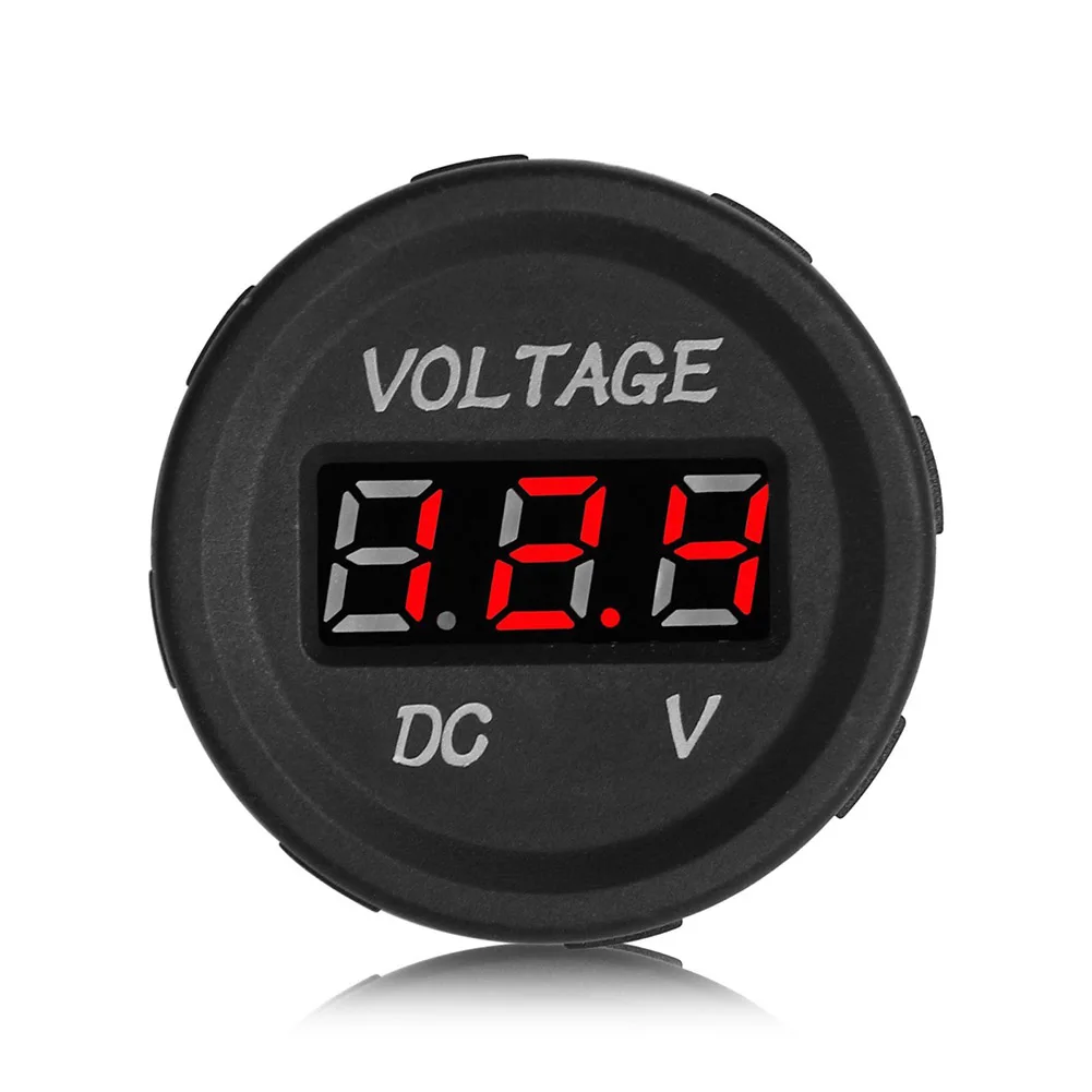 12V 24V Car Voltmeter Socket LED Digital Display Auto Volt Gauge Meter