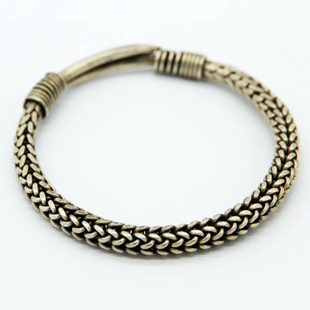 

TNUKK China boutique Tibet ancient Tibetan Silver Bracelet.