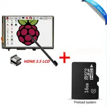3.5″ LCD HDMI USB Touch Screen 1920×1080 LCD Display Audio with 16G micro SD card for Raspberry Pi 3 Pi 2 (Play Game Video)
