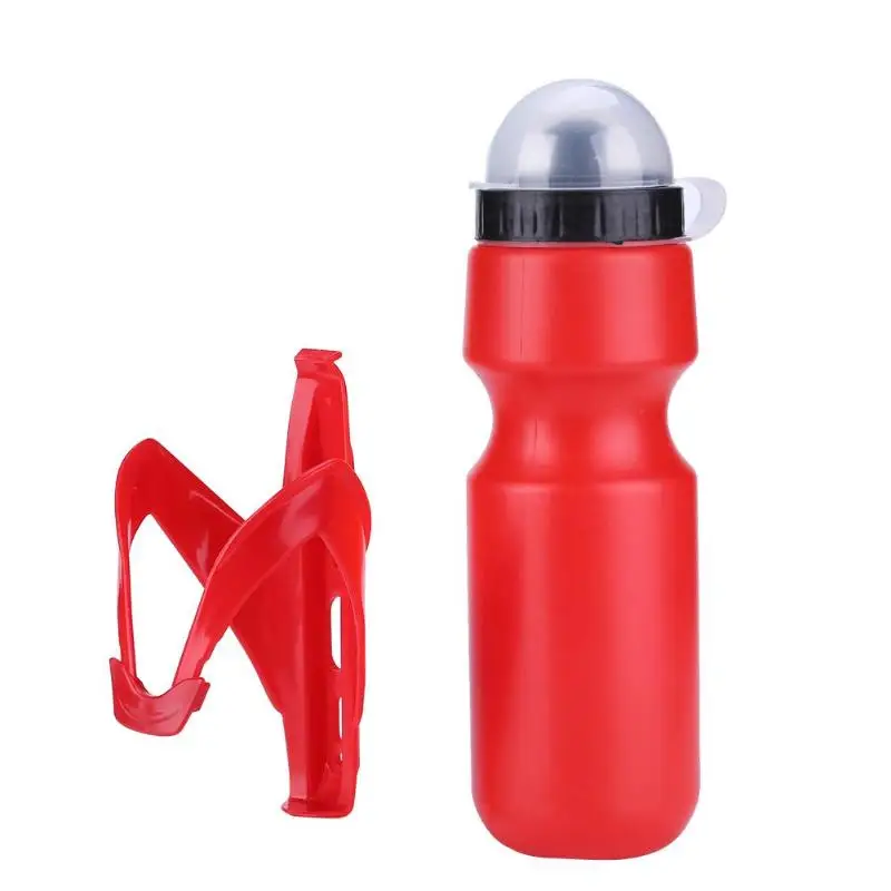 Новинка 650 мл Открытый Велоспорт дорожный велосипед портативная бутылка для воды с держателем для чайника открытый велосипед чайник Тур езда аксессуары - Цвет: Красный