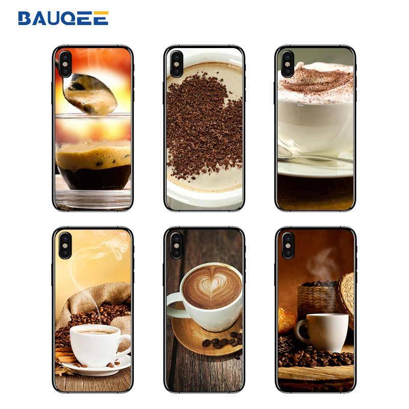 Bauqee для IPhone 10 6 6S 6/7/8 плюс Кофейные зерна хлеб теплый PC + TPU Тонкий корпус телефона X
