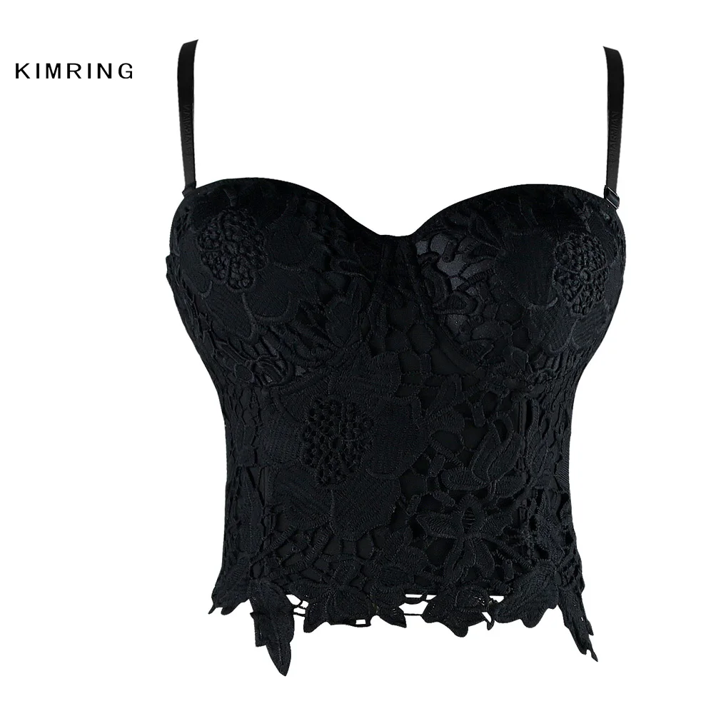 Plus black bust cup lace detail body filter