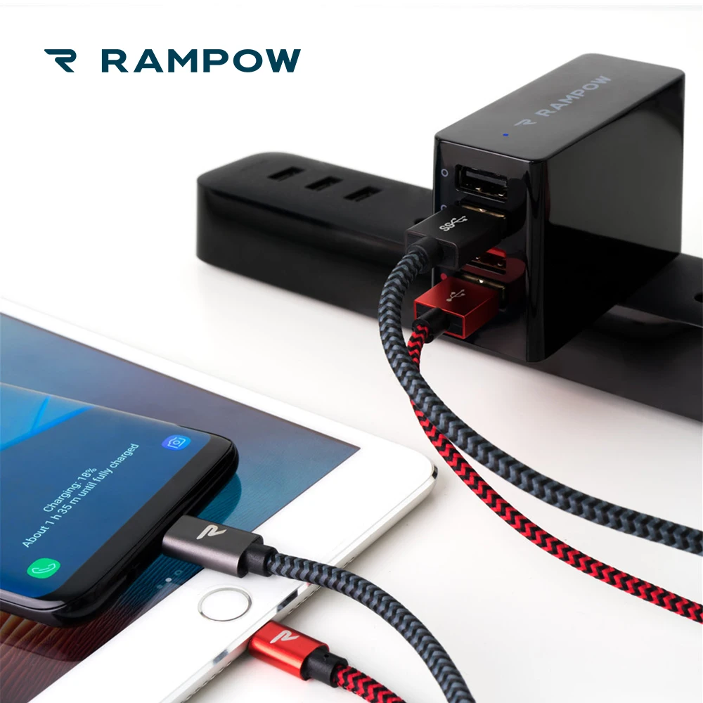 Rampow 34w 4 Ports Usb Charger 5v 2 4a Fast Charging For Iphone Charger For Samsung Galaxy S9 S8 With Folding Us Eu Uk Plug Mobile Phone Chargers Aliexpress