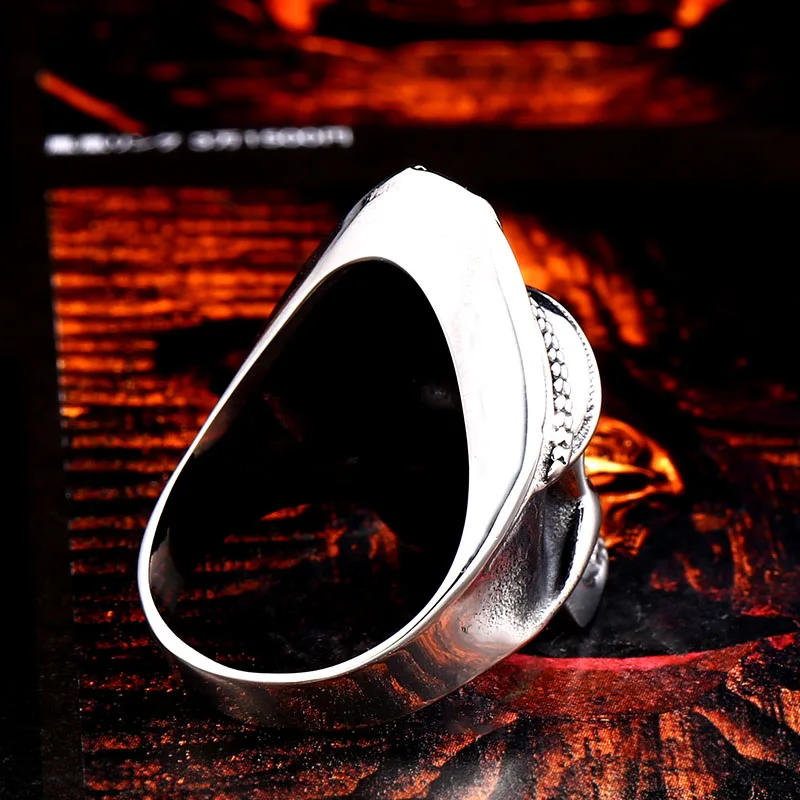 BEIER кольца в готическом стиле серебряного цвета панк с черепом для мужчин ювелирные изделия капитан ВМС военный Орел кольцо Мужской панк дропшиппинг BR8-673