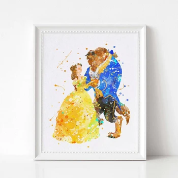 

Prince and princess Wedding Party Canvas Painting Wall Pictures Decorative Modern Animation Posters and Prints Kids Room Decor