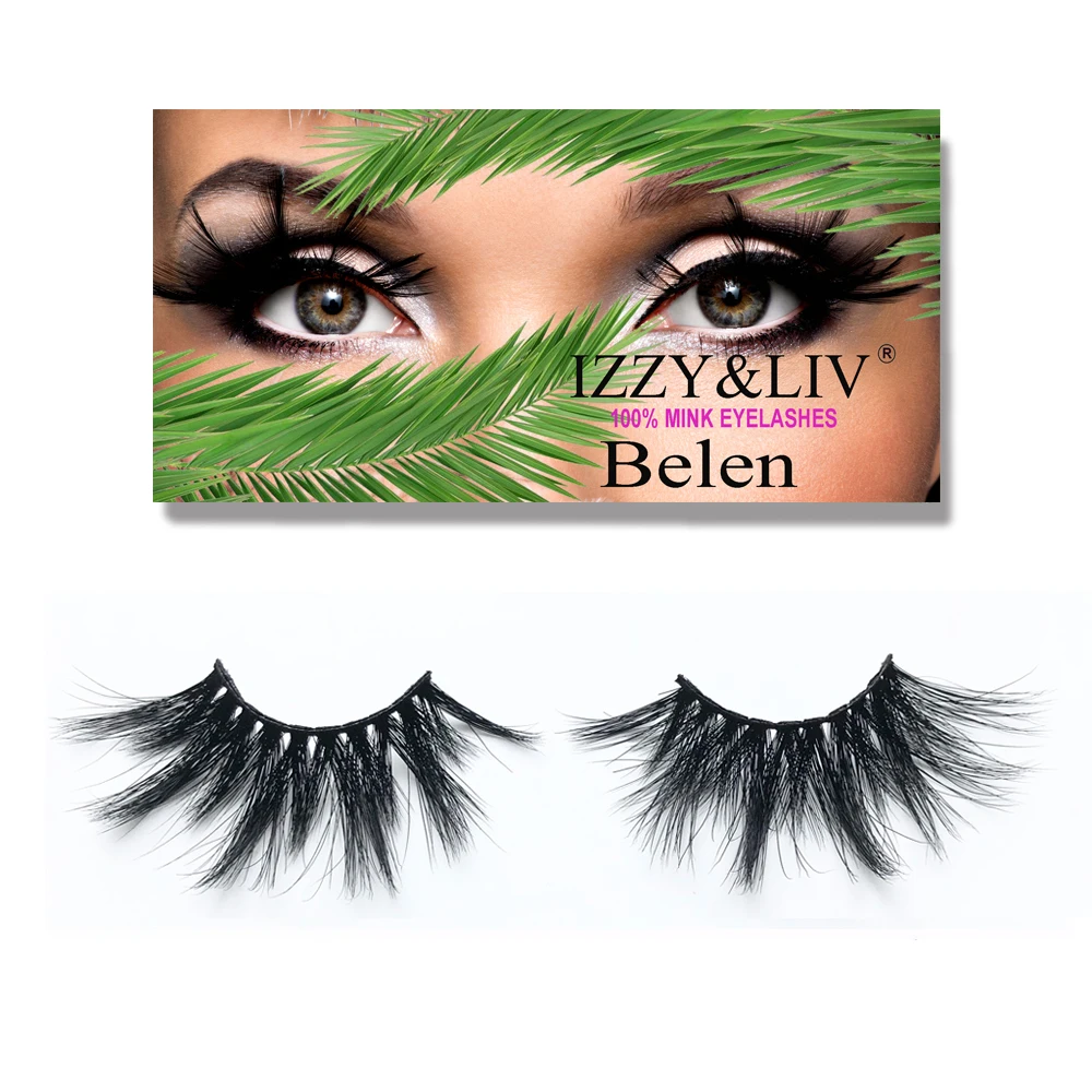 IZZY &amp LIV 100% норковые ресницы Belen L78 1 пара 25 мм 3D высококачественные стойкие