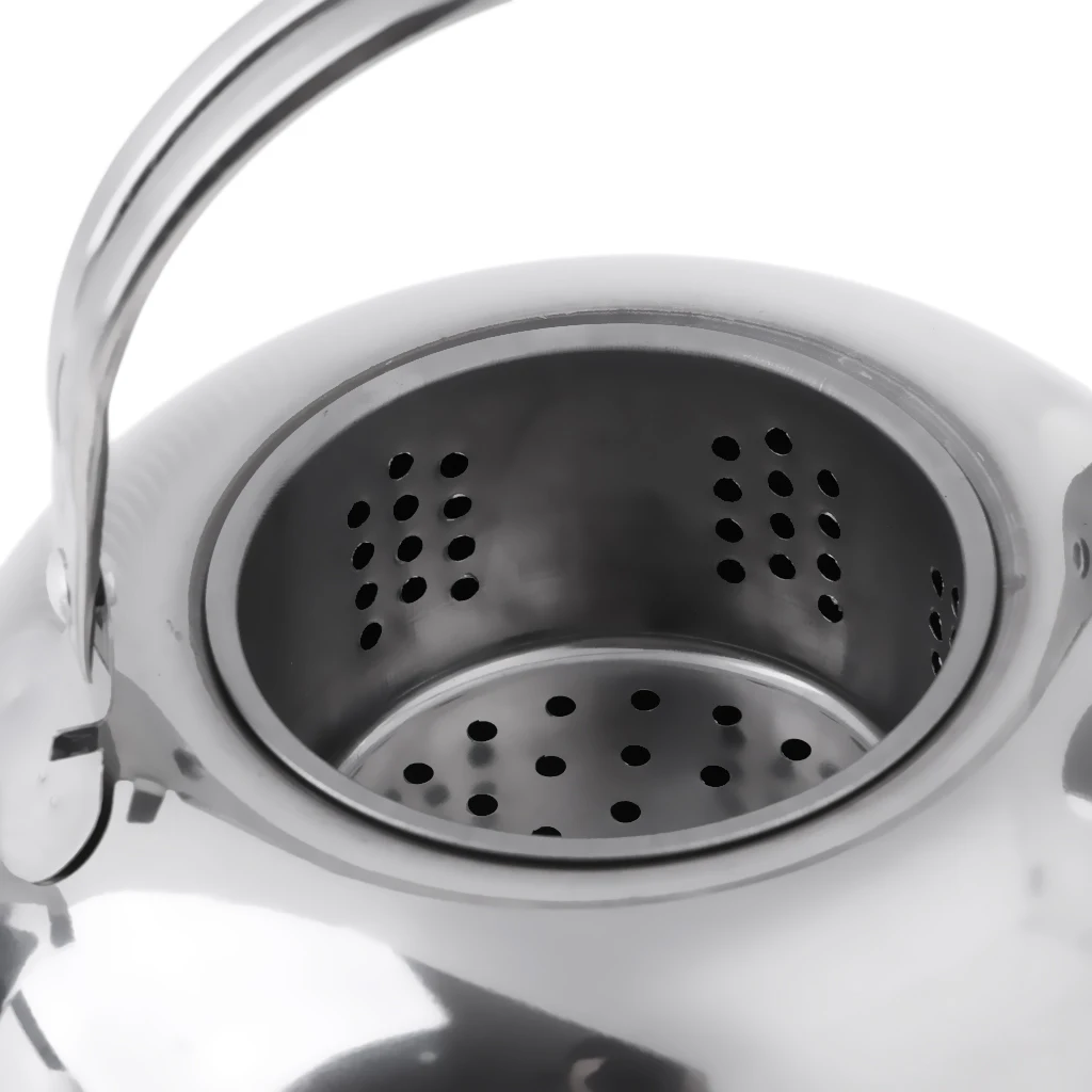 1000ml / 1500ml / 2000ml / 2500ml Durable Outdoor Camping Stainless Steel Tea Kettle Waterpot Silver/ Gold