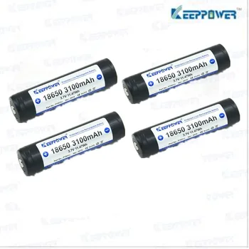 

4 pcs Keeppower 18650 3100mah 3.7V 11.47Wh protected Li-ion rechargeable battery Original P1831J