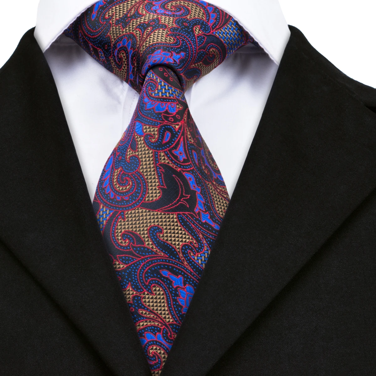 DN 1729 Fashion Green Paisley Ties For Men Silk Tie Luxury Jacquare