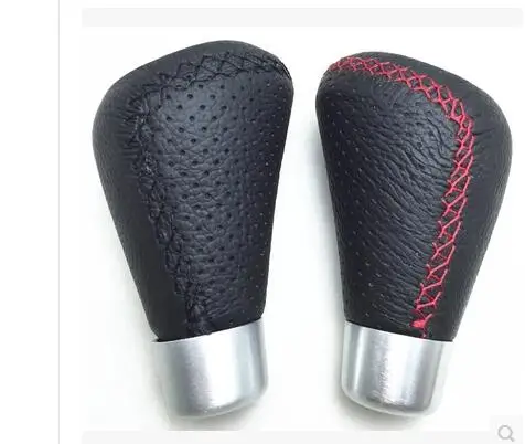Manual negro 5 Speed Gear Knob con cuero artificial universal para coche-styling leva del cambio pomello cambio teschio Manual negro 5 Speed Gear Knob con cuero artificial universal para coche-styling leva del cambio pomello cambio teschio