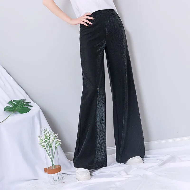 plus size black wide leg pants