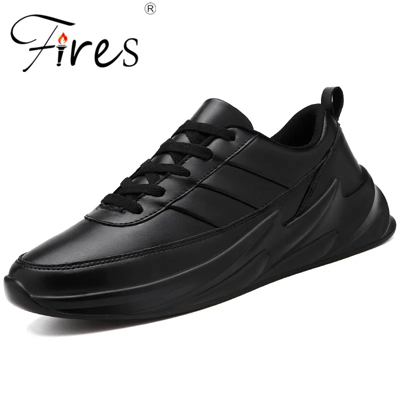 

Luxury Brand Men Shoes Pu Leather Casual Black Shoes Men's Spring Autumn Lace Up Men Fashion Sneakers Men Casual Shoes
